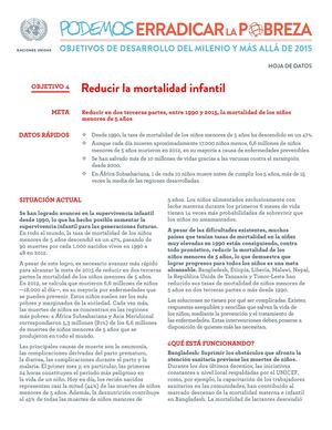 objetivo 4 Reducir la mortalidad infantil