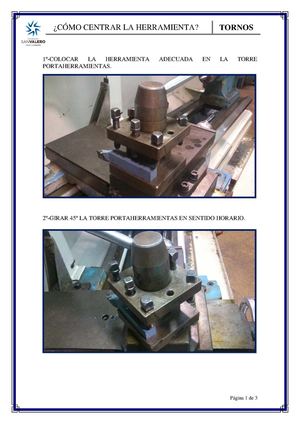 Cómo centrar una herramienta en el torno