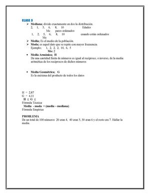 formulas moda, media,mediana, medai aritmetica, media armonica,media geometrica 