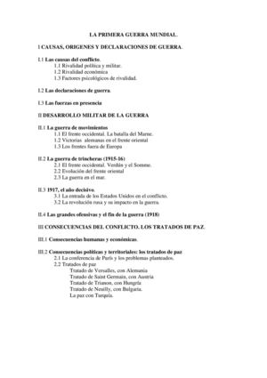 la primera guerra mundial