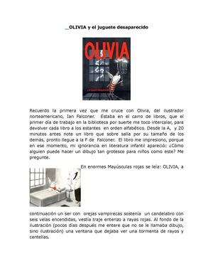 Olivia y el juguete desaparecido