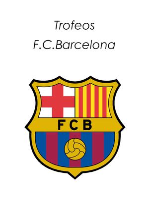 Trofeos de F.C.Barcelona