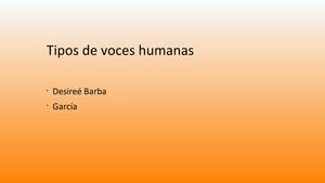 tipos de voces humanas