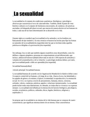 la sexualidad
