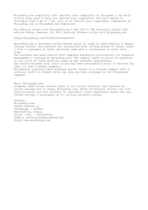 Mulyashop.com Complaints Online