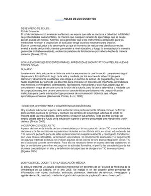  ROLES DE LOS DOCENTES