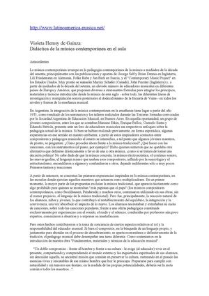 Didáctica de música contemporánea en el aula