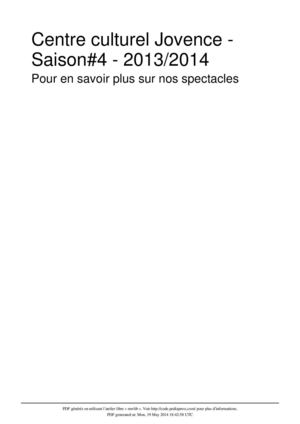 S'informer sur la saison#4 à Jovence - Louvigné du Désert