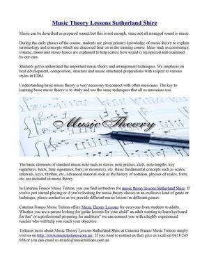Calameo Music Theory Lessons Sutherland Shire