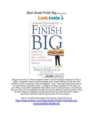 Start Small Finish Big