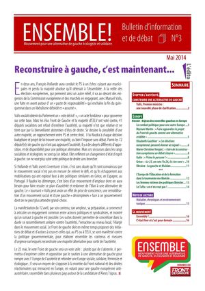 Bulletin ENSEMBLE ! Numéro 3