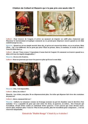 Citation de Colbert et Mazarin qui n'a pas pris une seule ride