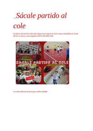 Sácale partido al cole celia fotos
