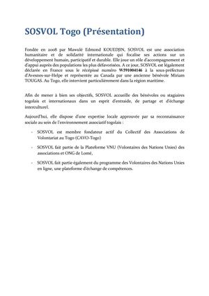 Agir avec l'association SOSVOL