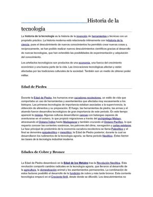 historia de la tecnologia