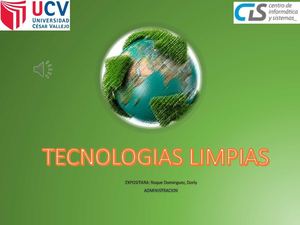 TECNOLOGÍAS LIMPIAS