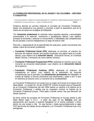 Historia de la formación profesional