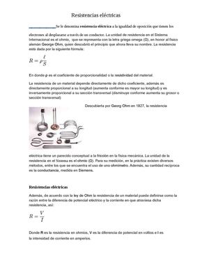 resistencias eléctricas 