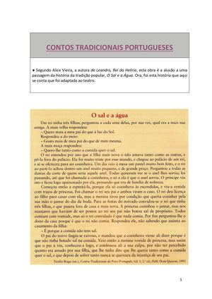 CONTO TRADICIONAL - O Sal e a Água