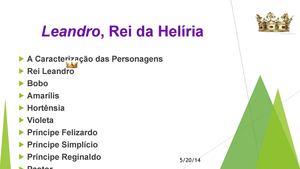 Leandro, Rei da Helíria - PPT - VERO - Cópia