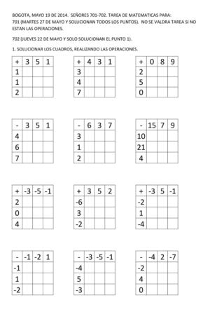 701-702 TAREA DE MATEMATICAS PARA MAYO 22 (702) Y MAYO 27 (701)