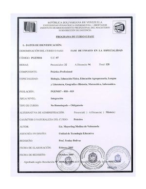 FASE DE ENSAYO DE LA ESPECIALIDAD (Informática) UPEL-IMPM