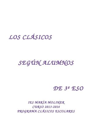 Los clásicos según los alumnos de 3º de ESO