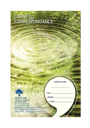 Carnet de correspondance (maquette)