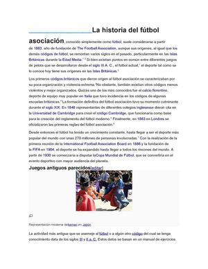 HISTORIA DEL FUTBOL