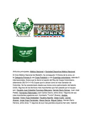 historia del atletico nacional