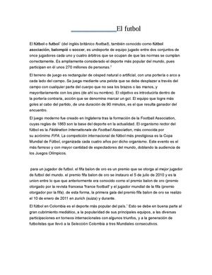 el futbol