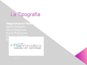 la tipografia de informatica letra 