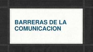 Barreras de comunicación