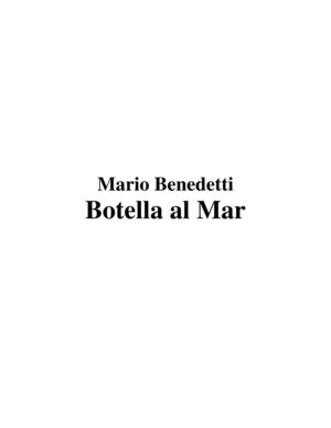BENEDETTI MARIO - Botella Al Mar