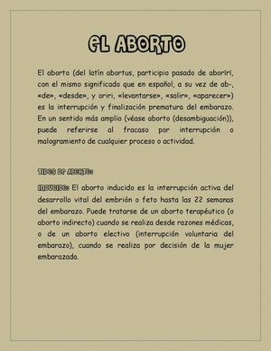 el aborto