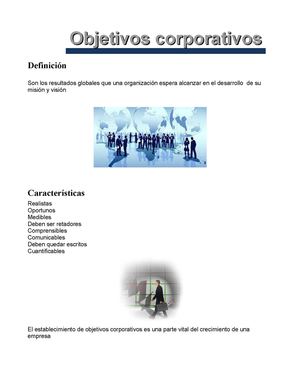 Objetivos Corporativos