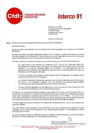 Lettre Alerte Préfet