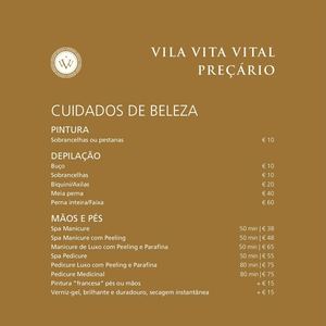 VITAL Spa Lista Preços PT