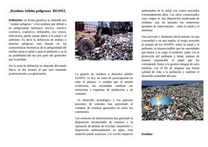 Residuos Solidos Peligrosos RESPEL