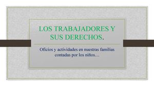 Los trabajadores y sus derechos