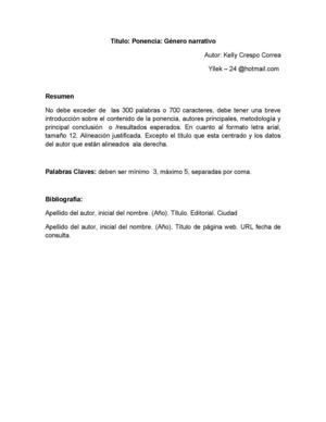 Estructura de la presentación de un documento