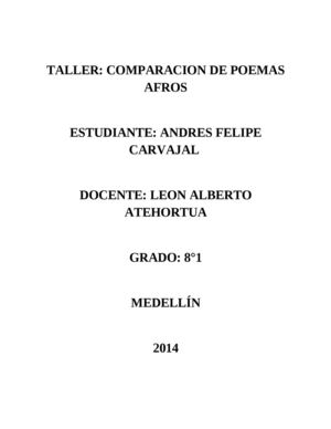 ANÁLISIS COMPARATIVO DE LOS POEMAS