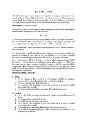 CONTROL Y MANEJO DEL EFECTIVO