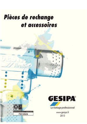 PIECES DE RECHANGE - ACCESSOIRES GESIPA 2014