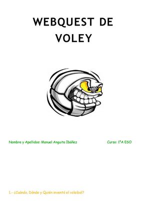WEBQUEST DE VOLEY