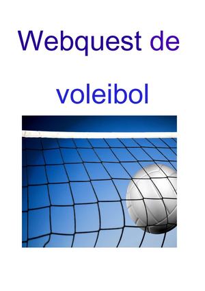 WEBQUEST DE VOLEIBOL