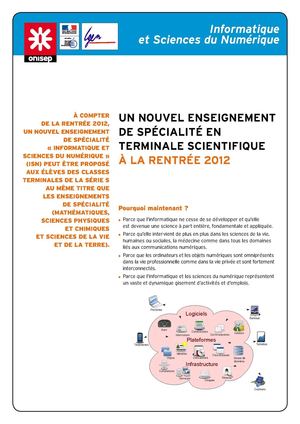 Informatique et science du numérique