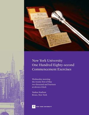 NYU 2014 Commencement Program