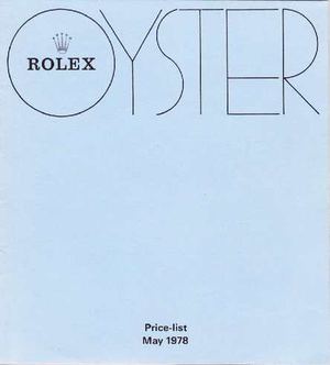 rolex price list may 1978 english