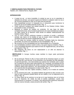 11 MENTALIDADES PARA PREVEER EL FUTURO